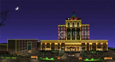 【山西運(yùn)城】光臣照明LED護(hù)欄管閃耀天都大酒店